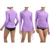 Ewedoos Rash Guard for Women UPF 50+ Sun Protection Clothing Swim Shirts for Woman SPF Shirts Long Sleeve UV Sun Shirts(Purple)