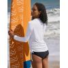 Ewedoos Rash Guard for Women UPF 50+ Sun Protection Clothing Swim Shirts for Woman SPF Shirts Long Sleeve UV Sun Shirts(White)