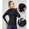 Ewedoos Rash Guard for Women UPF50+ UV Sun Protection Clothing SPF Shirts Long Sleeve Swim Shirts for Woman with Pockets(Black)