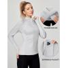 Ewedoos Rash Guard for Women UPF50+ UV Sun Protection Clothing SPF Shirts Long Sleeve Swim Shirts for Woman with Pockets(Gray)