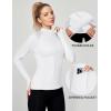 Ewedoos Rash Guard for Women UPF50+ UV Sun Protection Clothing SPF Shirts Long Sleeve Swim Shirts for Woman with Pockets(White)