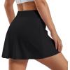 Ewedoos Skorts Skirts for Women High Waist Golf Skirt with Pockets Side Slit Tennis Skirt Golf Skorts Athletic Skirts(Black)