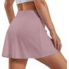 Ewedoos Skorts Skirts for Women High Waist Golf Skirt with Pockets Side Slit Tennis Skirt Golf Skorts Athletic Skirts(Mauve)