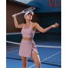 Ewedoos Skorts Skirts for Women High Waist Golf Skirt with Pockets Side Slit Tennis Skirt Golf Skorts Athletic Skirts(Mauve)