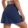 Ewedoos Skorts Skirts for Women High Waist Golf Skirt with Pockets Side Slit Tennis Skirt Golf Skorts Athletic Skirts(Navy)