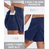 Ewedoos Skorts Skirts for Women High Waist Golf Skirt with Pockets Side Slit Tennis Skirt Golf Skorts Athletic Skirts(Navy)