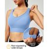 Ewedoos Sports Bras for Women High Support High Impact Sports Bras for Women Large Bust Push up Racerback Workout Running Bra(Aqua Blue)