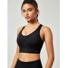 Ewedoos Sports Bras for Women High Support High Impact Sports Bras for Women Large Bust Push up Racerback Workout Running Bra(Black)