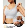 Ewedoos Sports Bras for Women High Support High Impact Sports Bras for Women Large Bust Push up Racerback Workout Running Bra(Lightgrey)