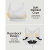 Ewedoos Sports Bras for Women High Support High Impact Sports Bras for Women Large Bust Push up Racerback Workout Running Bra(Lightgrey)
