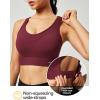 Ewedoos Sports Bras for Women High Support High Impact Sports Bras for Women Large Bust Push up Racerback Workout Running Bra(Maroon)