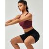 Ewedoos Sports Bras for Women High Support High Impact Sports Bras for Women Large Bust Push up Racerback Workout Running Bra(Maroon)