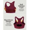 Ewedoos Sports Bras for Women High Support High Impact Sports Bras for Women Large Bust Push up Racerback Workout Running Bra(Maroon)