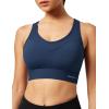 Ewedoos Sports Bras for Women High Support High Impact Sports Bras for Women Large Bust Push up Racerback Workout Running Bra(New Blue)