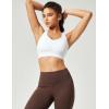 Ewedoos Sports Bras for Women High Support High Impact Sports Bras for Women Large Bust Push up Racerback Workout Running Bra(New White)