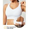 Ewedoos Sports Bras for Women High Support High Impact Sports Bras for Women Large Bust Push up Racerback Workout Running Bra(New White)