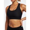Ewedoos Sports Bras for Women High Support Racerback High Impact Padded Sports Bra Large Bust for Workout Running Yoga(Black)
