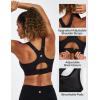 Ewedoos Sports Bras for Women High Support Racerback High Impact Padded Sports Bra Large Bust for Workout Running Yoga(Black)