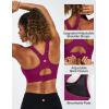 Ewedoos Sports Bras for Women High Support Racerback High Impact Padded Sports Bra Large Bust for Workout Running Yoga(Fuchsia)
