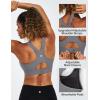Ewedoos Sports Bras for Women High Support Racerback High Impact Padded Sports Bra Large Bust for Workout Running Yoga(Grey)