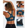 Ewedoos Sports Bras for Women High Support Racerback High Impact Padded Sports Bra Large Bust for Workout Running Yoga(Indigo)