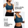 Ewedoos Sports Bras for Women High Support Racerback High Impact Padded Sports Bra Large Bust for Workout Running Yoga(Indigo)