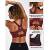 Ewedoos Sports Bras for Women High Support Racerback High Impact Padded Sports Bra Large Bust for Workout Running Yoga(Red)