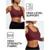 Ewedoos Sports Bras for Women High Support Racerback High Impact Padded Sports Bra Large Bust for Workout Running Yoga(Red)