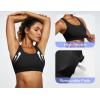 Ewedoos Sports Bras for Women Strappy Padded Sports Bras Buttery Soft Medium Support Workout Yoga Bra Criss Cross Back(Black)