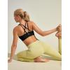 Ewedoos Sports Bras for Women Strappy Padded Sports Bras Buttery Soft Medium Support Workout Yoga Bra Criss Cross Back(Black)