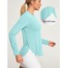 Ewedoos Sun Shirts UPF 50+ Long Sleeve Workout Tops for Women Lightweight Quick Dry Sun Protection Clothing Hiking(Light Green)