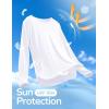 Ewedoos Sun Shirts UPF 50+ Long Sleeve Workout Tops for Women Lightweight Quick Dry Sun Protection Clothing Hiking(White)