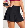 Ewedoos Swim Skirt Tummy Control Swim Skirt Bottoms for Women with Pockets Bathing Suit Swimsuit Tankini Swimming Skort(Black)