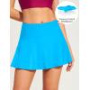 Ewedoos Swim Skirt Tummy Control Swim Skirt Bottoms for Women with Pockets Bathing Suit Swimsuit Tankini Swimming Skort(Bright Blue)