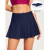 Ewedoos Swim Skirt Tummy Control Swim Skirt Bottoms for Women with Pockets Bathing Suit Swimsuit Tankini Swimming Skort(Dark Blue)