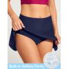 Ewedoos Swim Skirt Tummy Control Swim Skirt Bottoms for Women with Pockets Bathing Suit Swimsuit Tankini Swimming Skort(Dark Blue)
