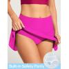 Ewedoos Swim Skirt Tummy Control Swim Skirt Bottoms for Women with Pockets Bathing Suit Swimsuit Tankini Swimming Skort(Pink)
