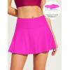 Ewedoos Swim Skirt Tummy Control Swim Skirt Bottoms for Women with Pockets Bathing Suit Swimsuit Tankini Swimming Skort(Pink)