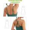 Ewedoos Tennis Dress Womens Athletic Dress Built in Shorts & Bra Adjustable Straps Workout Exercise Golf Summer Dress(Green)