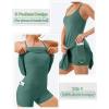 Ewedoos Tennis Dress Womens Athletic Dress Built in Shorts & Bra Adjustable Straps Workout Exercise Golf Summer Dress(Green)