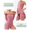 Ewedoos Tennis Dress Womens Athletic Dress Built in Shorts & Bra Adjustable Straps Workout Exercise Golf Summer Dress(Pink)