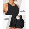 Ewedoos Tennis Dress with Shorts Underneath Athletic Dress for Women Active Workout Golf Dresses Easy Peasy(Black)