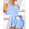 Ewedoos Tennis Dress with Shorts Underneath Athletic Dress for Women Active Workout Golf Dresses Easy Peasy(Breezy Blue)