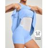 Ewedoos Tennis Dress with Shorts Underneath Athletic Dress for Women Active Workout Golf Dresses Easy Peasy(Light Blue)