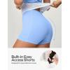 Ewedoos Tennis Dress with Shorts Underneath Athletic Dress for Women Active Workout Golf Dresses Easy Peasy(Light Blue)