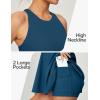 Ewedoos Tennis Dress with Shorts Underneath Athletic Dress for Women Active Workout Golf Dresses Easy Peasy(Midnight Blue)