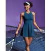 Ewedoos Tennis Dress with Shorts Underneath Athletic Dress for Women Active Workout Golf Dresses Easy Peasy(Midnight Blue)