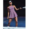 Ewedoos Tennis Dress with Shorts Underneath Athletic Dress for Women Active Workout Golf Dresses Easy Peasy(Purple)