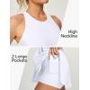 Ewedoos Tennis Dress with Shorts Underneath Athletic Dress for Women Active Workout Golf Dresses Easy Peasy(White)