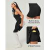 Ewedoos Tennis Dresses for Women with Shorts Underneath Easy Peezy Athletic Dress Workout Square Neck Golf Active Dress(Black)